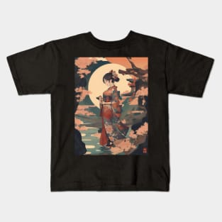 Japanese moon princess Kids T-Shirt